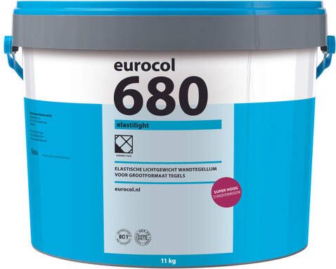 Eurocol 680 elastilight lichtgewicht pastalijm emmer 11 kg. grijs 1433544
