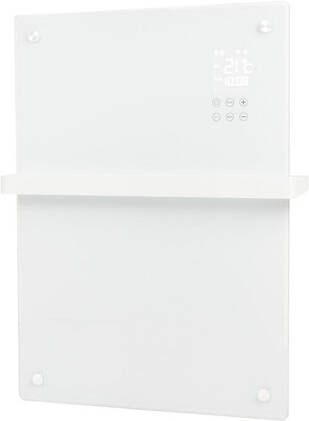 Eurom Alutherm Infrarood paneel 67.1x43.8cm IP24 800watt wifi wand- Verticaal metaal glas wit 361230