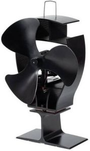 Eurom Kamin Swing haard ventilator 3vinnen 11x16x23.5cm aluminium zwart 365214