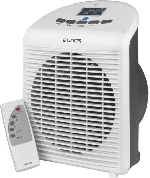 Eurom Safe-T-Fan heater 2000 LCD Ventilatorkachel 2000watt Wit 350609