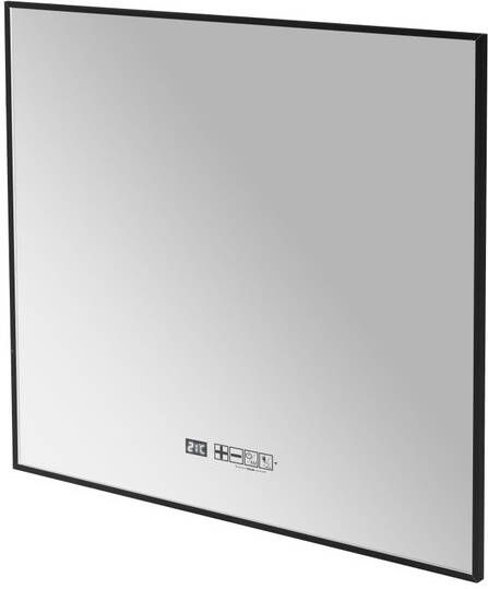 Eurom Sani 600 Mirror Infraroodpaneel met spiegel 100x70cm LED verlichting WiFi 600 watt mat zwart 350746