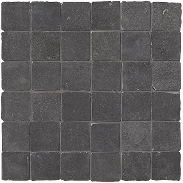 Fap Ceramiche Maku wand- en vloertegel 30x30cm Natuursteen look Dark mat (grijs) SW0731202