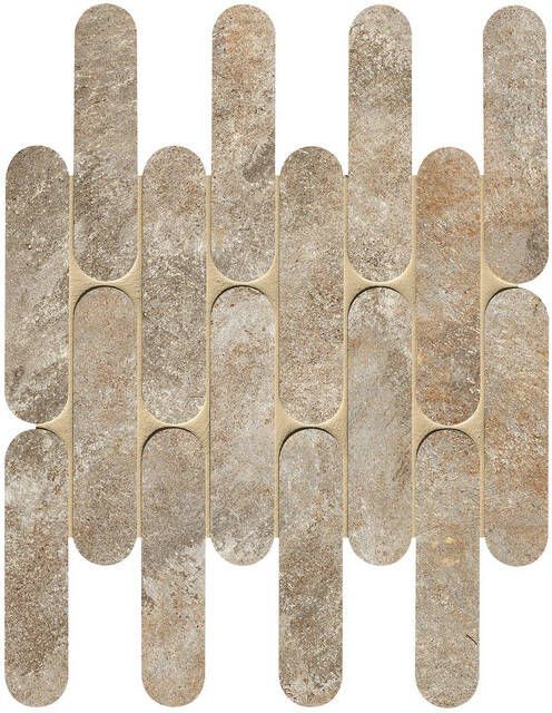 Fap Ceramiche Nobu wand- en vloertegel 29x29.5cm Natuursteen look Slate mat (bruin) SW07314682-4