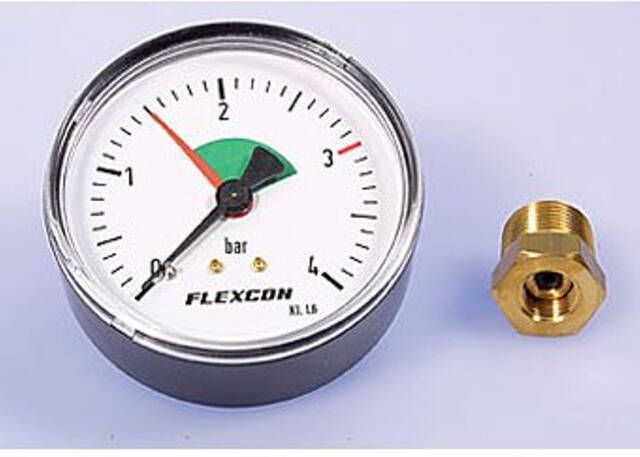 Flamco Flexcon manometer 1 4"-63mm 0-4 bar axiaal 27210