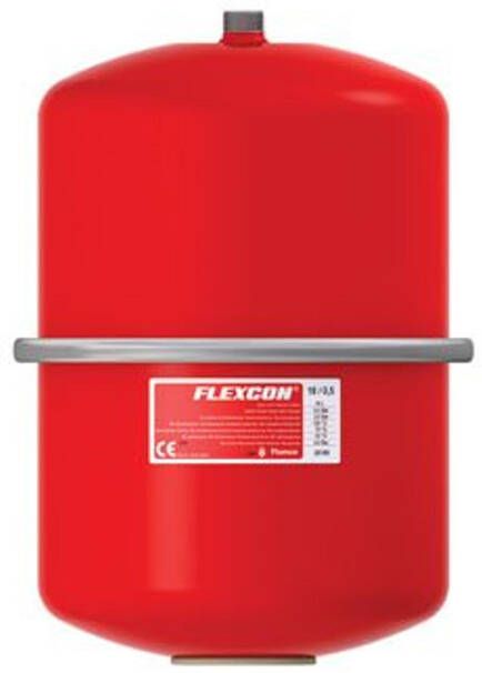 FLAMCO Flexcon expansievat met poten 200l voordruk 1bar einddruk 6bar max 70'C continu hxO 1330x484mm rood