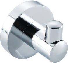 Fortifura Calvi Handdoekhaak enkel rond met rozet chroom SW639922