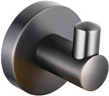 Fortifura Calvi Handdoekhaak enkel rond met rozet Geborsteld Gunmetal PVD SW721175