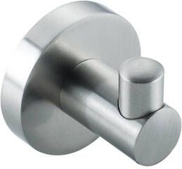 Fortifura Calvi Handdoekhaak enkel rond met rozet Geborsteld RVS PVD (RVS) SW639927
