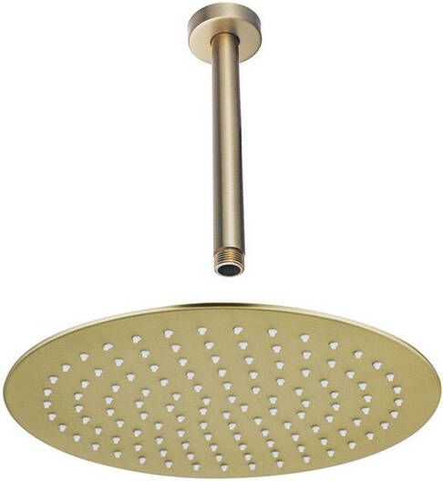 Fortifura Calvi Hoofddouche 30cm rond plafondarm 20cm Geborsteld Messing PVD (Goud) SW1139122 SW720557