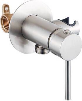 Fortifura Calvi Mengkraan Bidet met handdouchehouder geborsteld rvs SW1236930