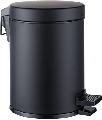 Fortifura Calvi pedaalemmer 5 liter rond mat zwart SW1111577