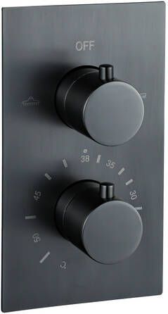 Fortifura Calvi Thermostatische Inbouwkraan inbouwdeel Geborsteld Gunmetal PVD SW721170