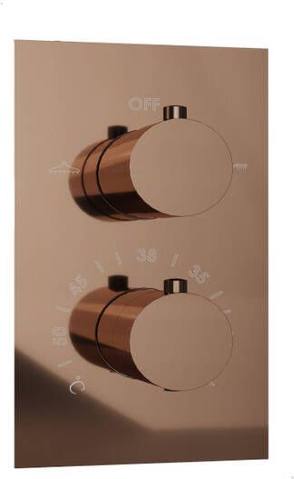 Fortifura Calvi Thermostatische Inbouwkraan met inbouwdeel Geborsteld koper PVD (Koper) SW1159496