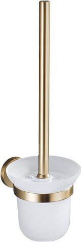 Fortifura Calvi toiletborstelhouder rond Geborsteld Messing PVD (Goud) SW639940