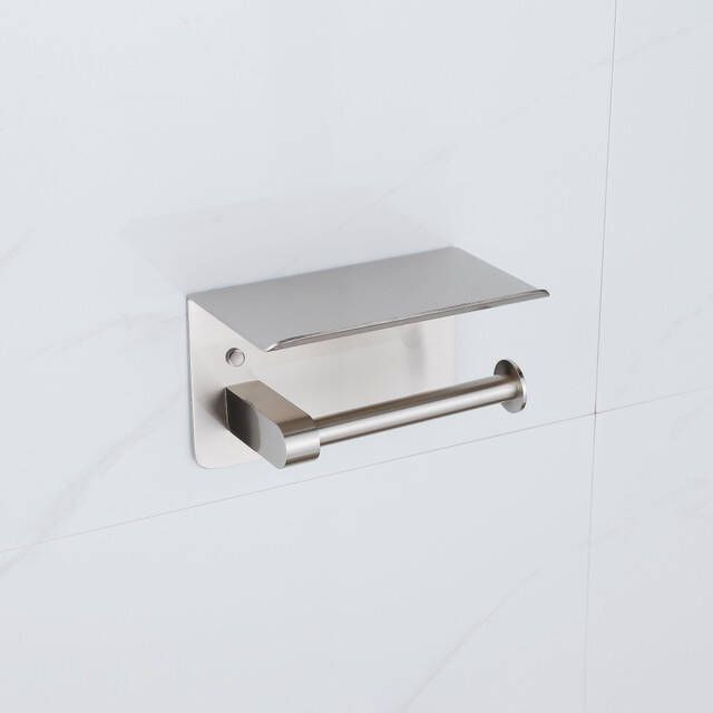 Fortifura Calvi toiletrolhouder met plateau Geborsteld RVS PVD (RVS) SW1183054