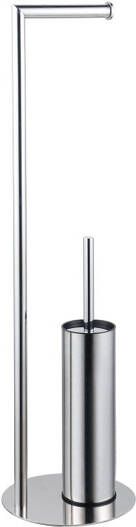 Fortifura Calvi vrijstaande toiletrolhouder met toiletborstel chroom SW1189057