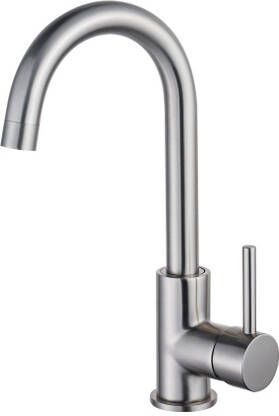 Fortifura Calvi wastafelkraan hoog draaibare uitloop Geborsteld RVS PVD (RVS) SW809348