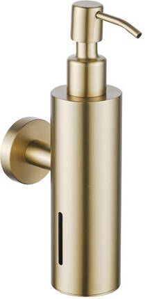 Fortifura Calvi zeepdispenser wand rond Geborsteld Messing PVD (Goud) SW1111569