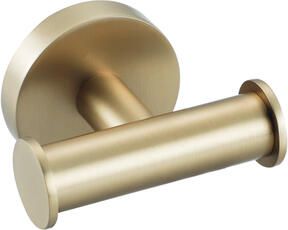 Fortifura Calvi Handdoekhaak rond dubbel Geborsteld Messing PVD (Goud) Double_Towelhook_BM