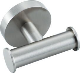 Fortifura Calvi Handdoekhaak rond dubbel Geborsteld RVS PVD (RVS) Double_Towelhook_RVS