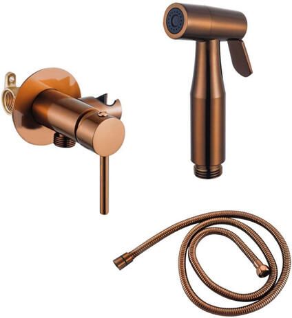 Fortifura Calvi Mengkraan Bidetset handdouchehouder -100cm doucheslang bidet handdouche geborsteld koper SW1236933 SW1212627 SW970020