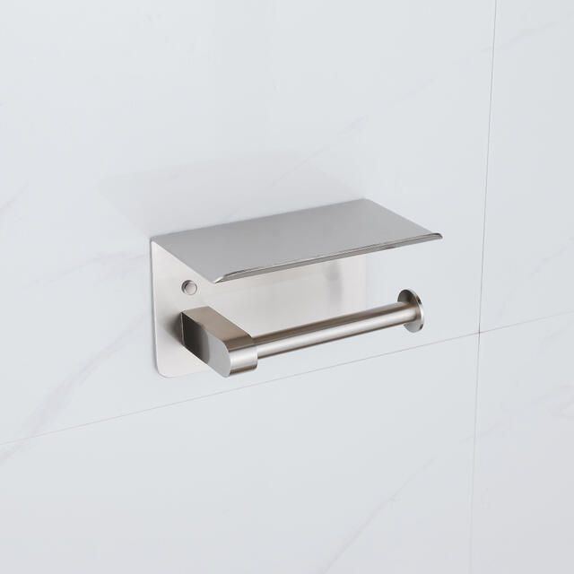 Fortifura Calvi toiletrolhouder met plateau Geborsteld RVS PVD (RVS) SW1183054