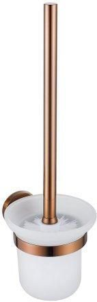 Fortifura Calvi Toiletset 3-delig toiletrolhouder met klep toiletborstel handdoekhaak enkel rond Geborsteld koper PVD (Koper) SW1183148 SW1211593 SW970052