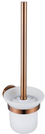 Fortifura Calvi Toiletset 3-delig toiletrolhouder zonder klep toiletborstel handdoekhaak dubbel rond Geborsteld koper PVD (Koper) SW976322 SW1211596 SW970052