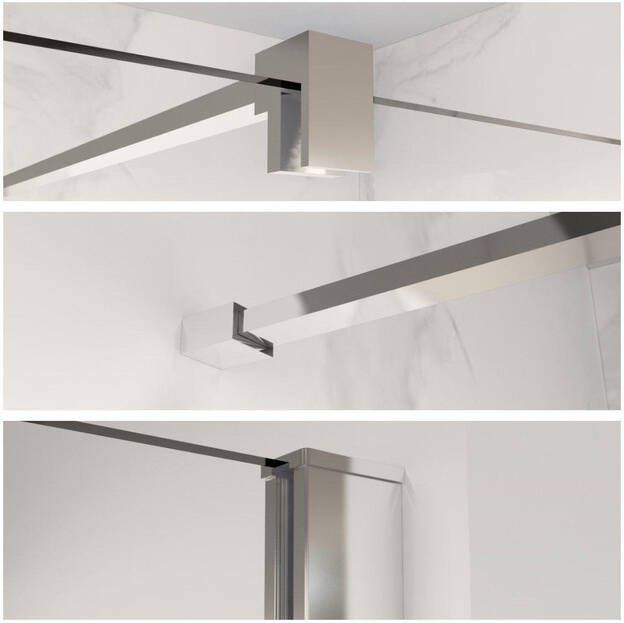 Fortifura Profielset 225cm + stabilisatiestang 120cm chroom SW916670
