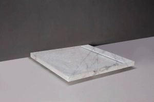 Forzalaqua Fresco douchebak 90x90cm Vierkant inclusief RVS afvoer Natuursteen Carrara gepolijst 300019