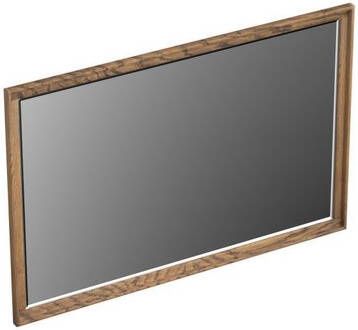Forzalaqua Reno 2.0 spiegel 120x80cm Rechthoek zonder verlichting met frame Massief Eiken Castle Brown 8070910