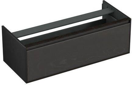 Forzalaqua Reno 2.0 wastafelonderkast 120x51x40cm met 1 softclose greeploze lade Massief Eiken Black oiled 8070205