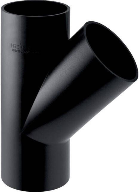 Geberit afvoer PE fitting T stuk 45° 75X50 365.112.16.1