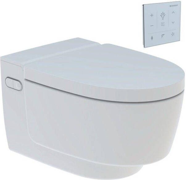 Geberit AquaClean Mera Comfort Douche WC geurafzuiging warme luchtdroging ladydouche softclose wandbediening glans wit GA13668 SW107038