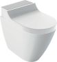 Geberit AquaClean Tuma Comfort douche wc staand met geurafzuiging föhn ladydouche en verwarmbare softclose zitting rvs-decorplaat wit - Thumbnail 1
