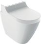 Geberit AquaClean Tuma Comfort douche wc staand met geurafzuiging föhn ladydouche en verwarmbare softclose zitting witglas decorplaat wit - Thumbnail 1