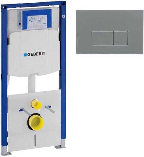 Geberit Duofix Element UP 320 QeramiQ push bedieningsplaat wand 112cm bedieningsplaat licht grijs rechthoekige knoppen kunststof wit glans SW1102375 0700090