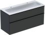 Geberit iCon badkamermeubelset 120x63x48cm 2 lades met softclose vuilafstotend Spaanplaat lava mat 502.334.jk.1 - Thumbnail 1