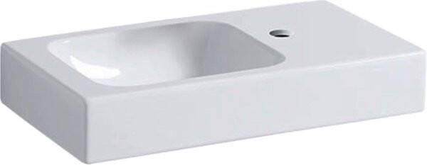 Geberit Icon fontein 53x31x13.5cm 1 wasbak 1 kraangat Rechts zonder overloopgat Keramiek Wit glans 124053600