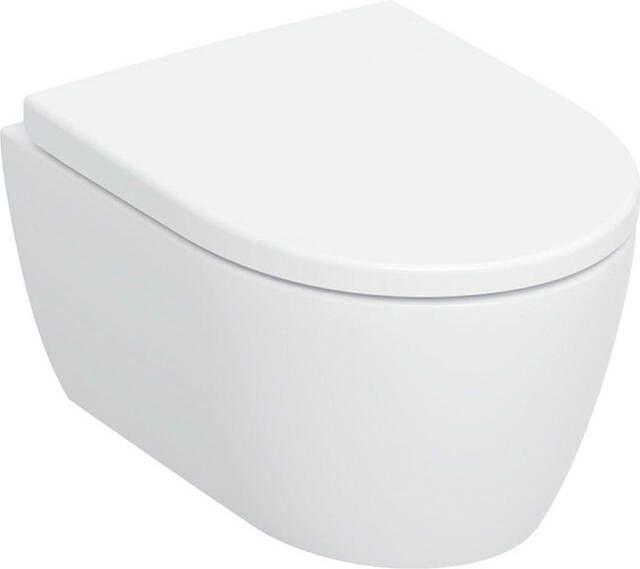 Geberit iCon Wandclosetset 49x35cm compact diepspoel rimless TurboFlush softclose en quickrelease zitting glans wit 503.048.00.1