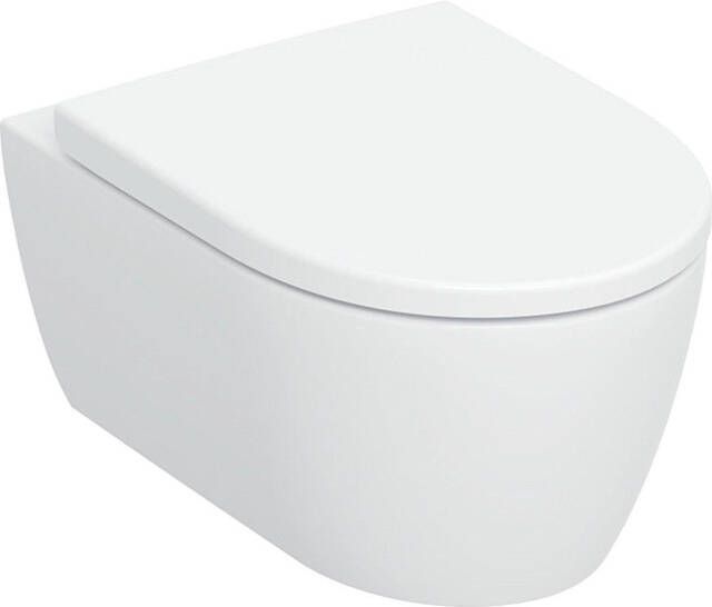 Geberit iCon Wandclosetset 53x35cm diepspoel rimless TurboFlush softclose en quickrelease zitting glans wit 503.045.00.1