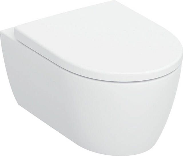 Geberit iCon Wandclosetset 53x35cm diepspoel rimless TurboFlush softclose en quickrelease zitting mat wit 503.046.jt.1