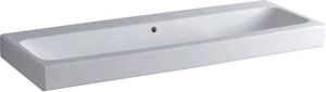 Geberit Icon wastafel 120x48.5x16cm 1 wasbak 0 kraangaten met overloopgat Keramiek Wit glans 124025000