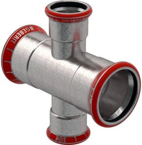 Geberit Mapress C-staal kruis T-stuk verzinkt 42x28mm 21121