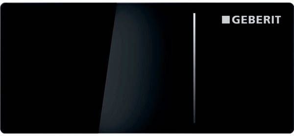 Geberit Omega70 bedieningplaat 2-toets spoeling frontbediening voor toilet 11.2x5cm glas zwart 115084SJ1