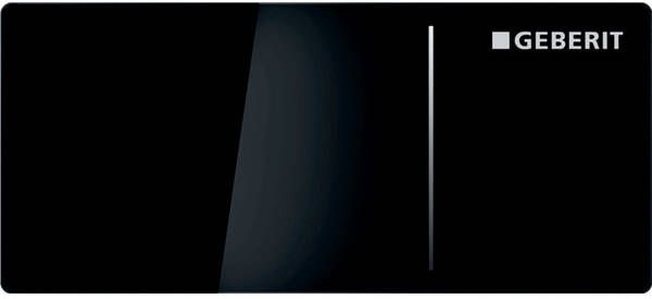 Geberit Omega70 bedieningplaat meubeldrukker 2-toets spoeling frontbediening voor toilet 11.2x5cm glas zwart 115083SJ1