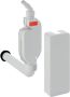 Geberit opbouwbuisreukafsluiter voor vaat of wasmachines PP met bevestigingsmateriaal voor montage tegen de muur en witte afdekplaatjes 152.768.11.1 - Thumbnail 1