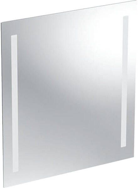 GEBERIT Option Basic Spiegel wand verlichting aan weerskanten 600 x 650 x 42mm (BxHxD) zilver glas (met bevestigingsmateriaal)