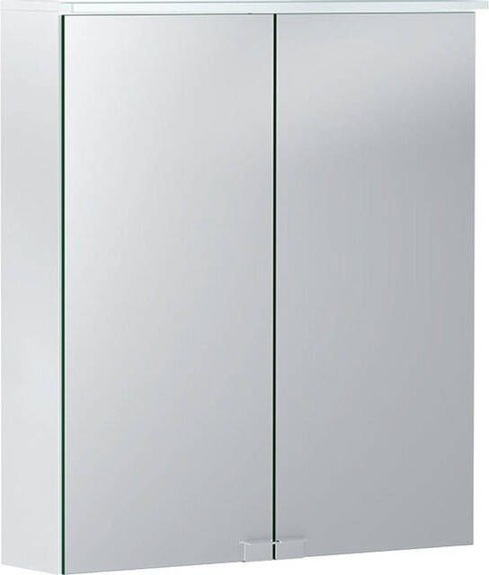 Geberit Option spiegelkast met verlichting 2 deuren 60x67 5cm wit 500273001