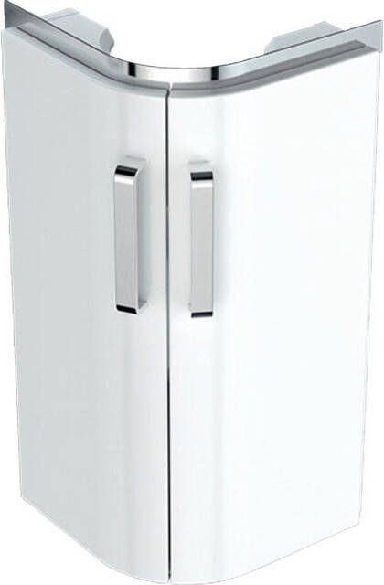 GEBERIT Renova Compact Onderbouwkast hoekfontein wand 2x deur spaanplaat 604 x 425 x 330mm (HxBxD) mat wit